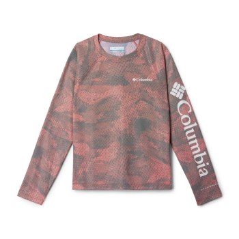 Chlapecké Mikiny Columbia Solar Chill Printed Long Sleeve Vínové RTJDMX491